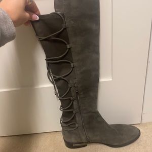 Knee High Gray Boots
